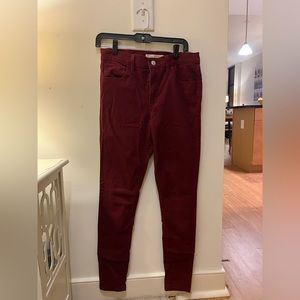 Levi’s high rise skinny jeans - maroon